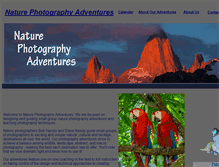 Tablet Screenshot of naturephotographyadventures.com